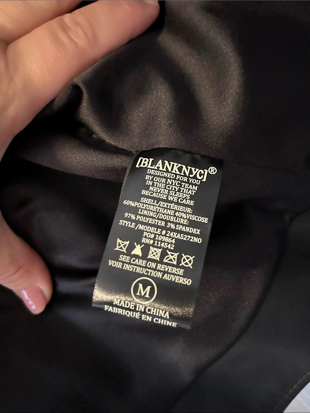 Blank NYC Black Moto Jacket Size Medium NWOT - Picture 3 of 4